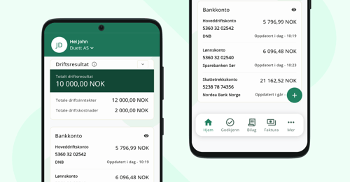 Sjekk banksaldo i sanntid