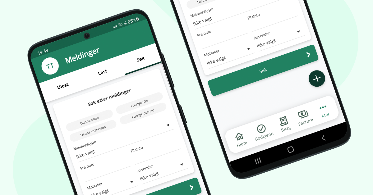 Krypterte meldinger fra app til regnskapsfører